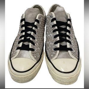 2015 CONVERSE Unisex 9.5 (M9.5 W11.5) Woven Leather Low Top Ox E1204